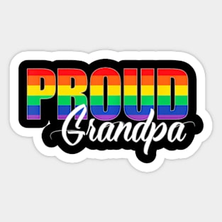 Gay Pride Proud Grandpa LGBT Ally for Family Sticker